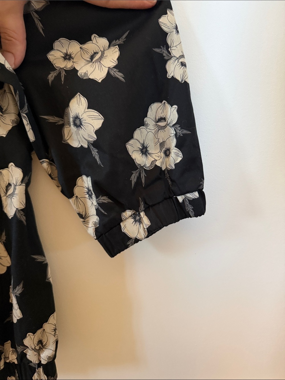 Smash + Tess Black Jumpsuit with Cream Floral Print - Picture 6 of 6
